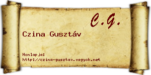 Czina Gusztáv névjegykártya