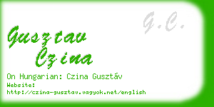 gusztav czina business card
