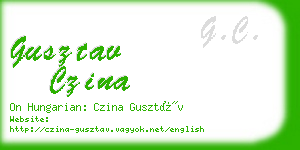 gusztav czina business card